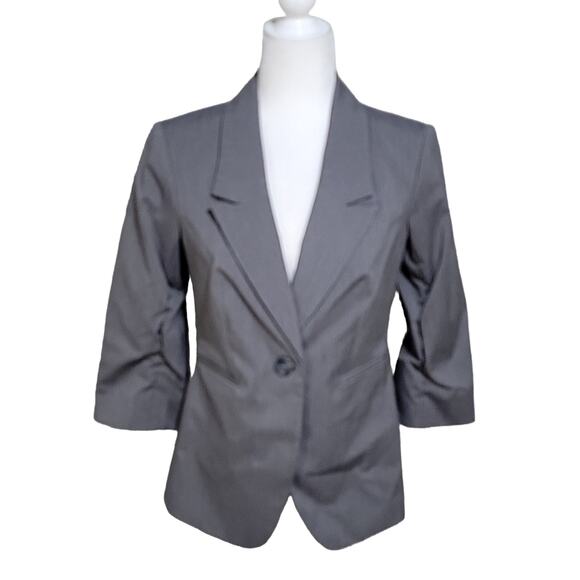 The Limited Grey Pinstriped Blazer Jacket Womens Size Small - Picture 1 of 10